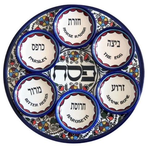Passover Seder Plate Armenian Ceramic AG PSET27 large
