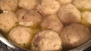 matzo balls cooking