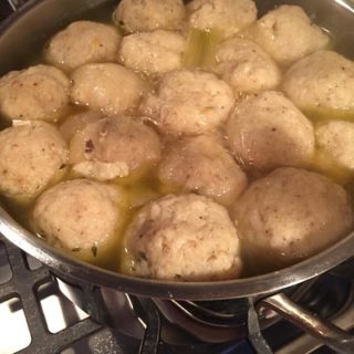 Light and fluffy matzo balls cooking