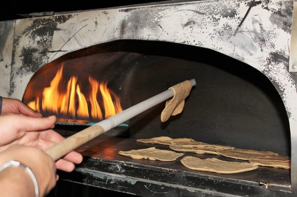 Wood fired traditional oven can be used for making homemade matzos. 