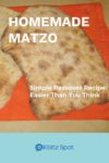 A piece of homemade matzo