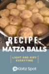 Light and fluffy matzo balls cooking