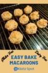 Freshly baked coconut macaroons on a cooling rack