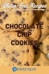 A close up view of homemade gluten free chocolate chip cookies