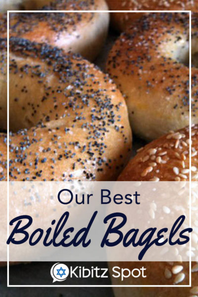 Bagels made from our traditional Jewish bagel recipe which includes boiling