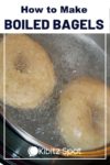 Bagels being made by the traditional boiling method
