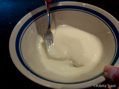 Whipping egg whites, as part of our gluten-free macaroon recipe