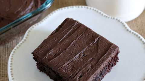 Gluten free Frosted Brownie with milk