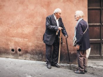 Mensch, a good man, assisting a woman