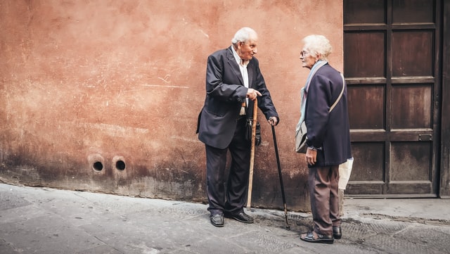 Mensch, a good man, assisting a woman