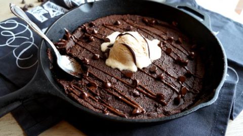 vegan skillet brownie02