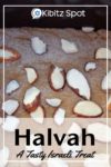 Homemade halva covered with slivered almonds