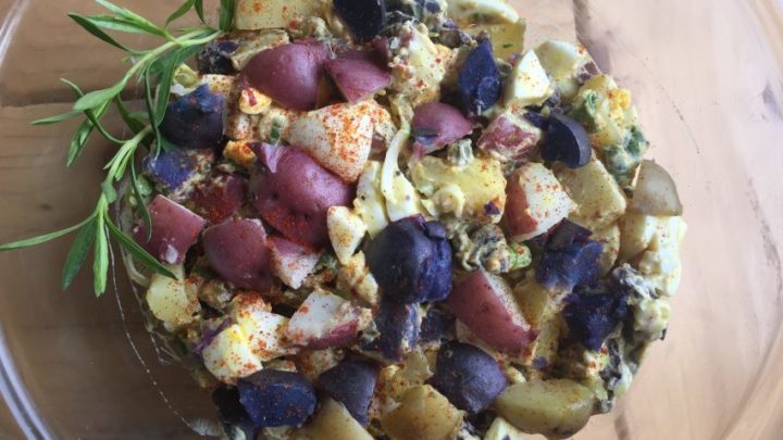 Paleo Red White and Blue Potato Salad