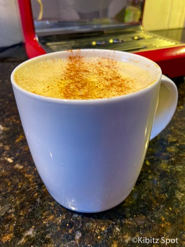 a turmeric almond milk latte