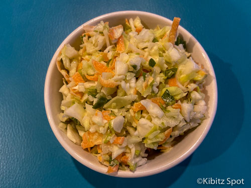 Our dairy free coleslaw ready to eat.
