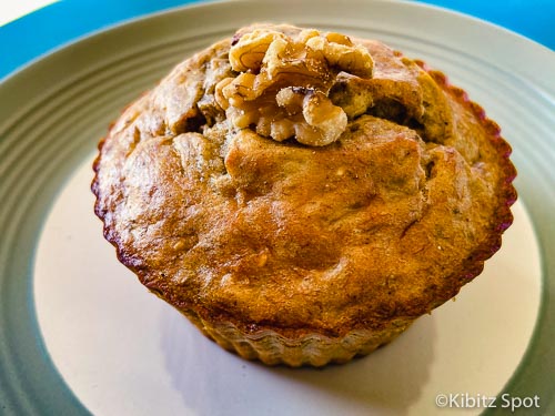 Gf banana muffins on a plate