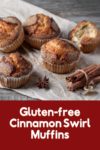 Gluten and Diary Free Cinnamon Swirl Zucchini Muffins on a plate