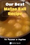 A big pot of Matzo ball soup