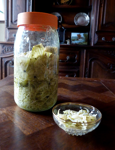 Homemade sauerkraut