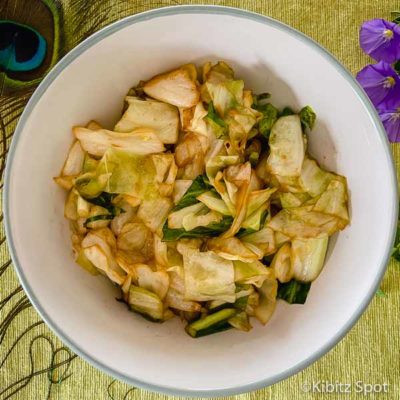 Easy Vegan Cabbage Stir Fry Recipe with 4 ingredients (gluten-free)