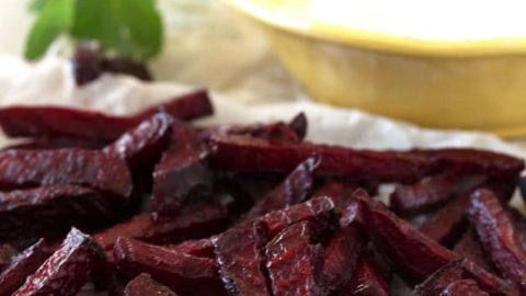 Crispy Oven Roasted Beets with Herbed Yogurt Dipping Sauce 12
