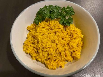 bowl of Turmeric coconut rice