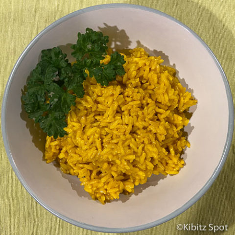 bowl of Turmeric coconut rice