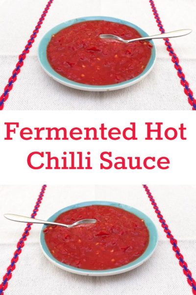 Two bowls of fermented hot sauce