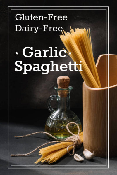 The ingredients for our classic garlic spaghetti recipe