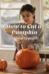 Visual image of how to cut a pumpkin