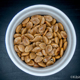 Bowl of pumpkin Seeds ready to eat