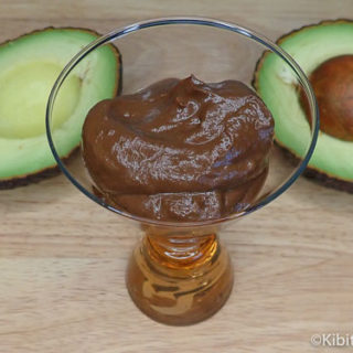 A cup of chocolate avocado mouse
