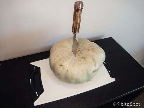 Piercing a pumpkin