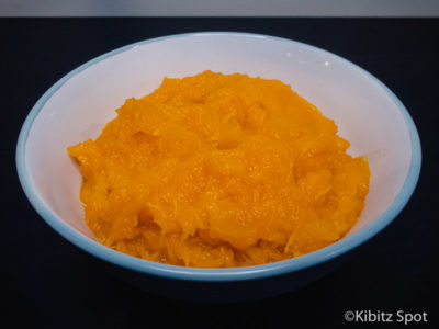 A bowl made with our pumpkin mash recipe