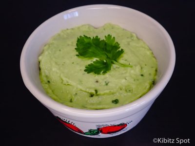 Completed creamy guacamole recipe