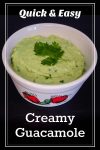 A bowl of creamy guacamole