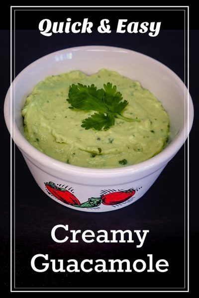 Ready to eat creamy guacamole in a bowl