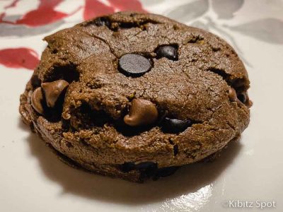 A mouthwatering carob chip cookie.