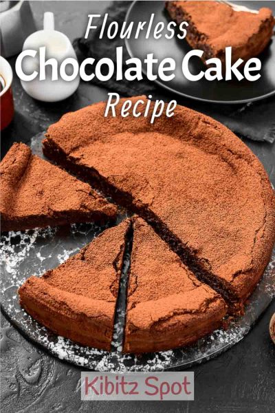 This gluten-free flourless chocolate cake recipe is easy to make and yields a decadent dessert that's perfect for chocolate lovers. Perfect for either six large slices or 8 smaller ones.