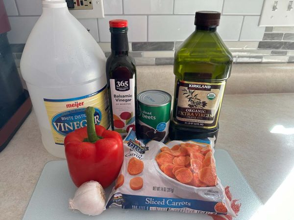 Raw ingredients needed to make nomato sauce