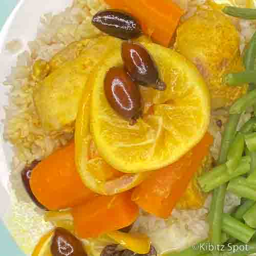 Moroccan Preserved Lemon Chicken Tagine with Olives