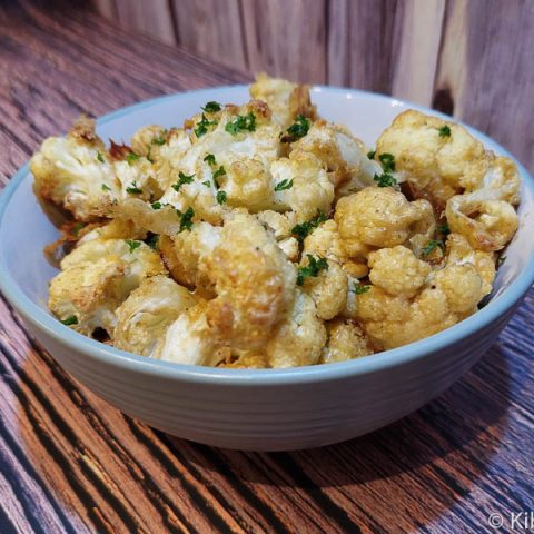 A bowl of tahini roasted cauliflower