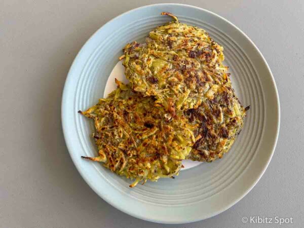 Vegan Potato Pancakes Recipe: Gluten-Free Latkes with Chia 4 Plate of pancakes made from our vegan gluten free potato pancakes recipe