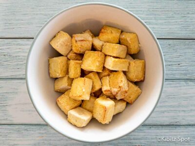 Air Fryer Tofu nuggets in a bowl