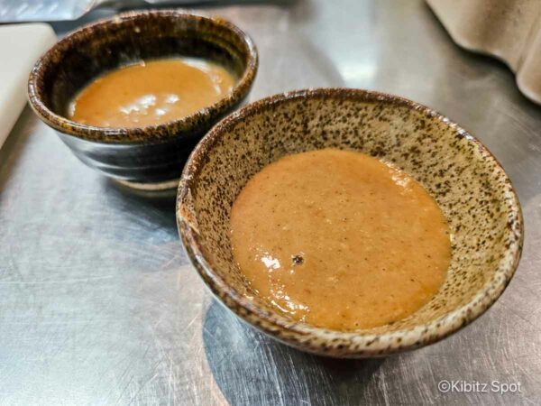 Single serving size of Japanese sesame seed dressing