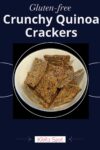 Learn how to bake crunchy quinoa crackers with only a few ingredients. They are naturally gluten-free and go well with dips or cheese. I like them better than packaged crackers.