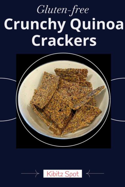 Learn how to bake crunchy quinoa crackers with only a few ingredients. They are naturally gluten-free and go well with dips or cheese. I like them better than packaged crackers.