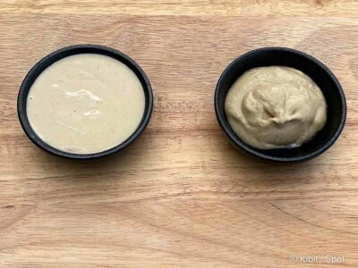 Lemon tahini sauce for falafel or salads and a thicker spread option for sandwiches