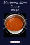 Quick marinara meat sauce recipe