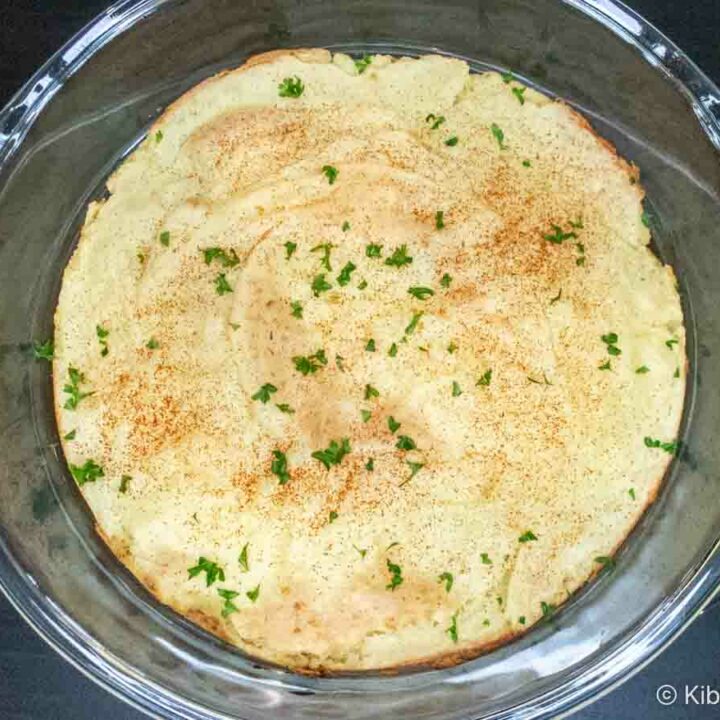 Vegan gluten free shepherd's pie made with lentils